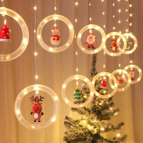 Cortina de Luzes de Natal em LED para Decoração – Brilho Festivo e Encantador
